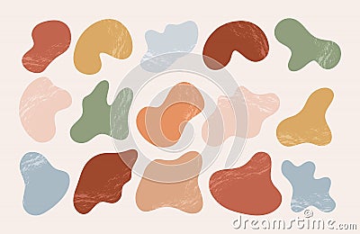 Set of Freeform or irregular blob. Collection of abstract amoeba. Boho elements for design decoration. Vector Vector Illustration