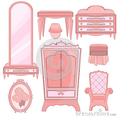 Set of furniture Vector Illustration