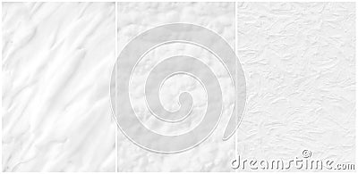 Set gentle textures white cosmetic cream Stock Photo