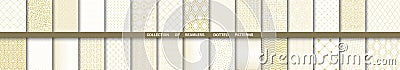 Set of Geometric Modern Vector Seamless Backgrounds and Graphics. Collection of Simpless Patterns in Different Styles Vector Illustration