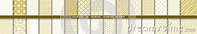 Set of Geometric Modern Vector Seamless Backgrounds and Graphics. Collection of Simpless Patterns in Different Styles Vector Illustration