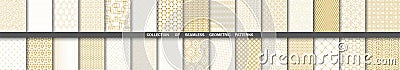 Set of Geometric Modern Vector Seamless Backgrounds and Graphics. Collection of Simpless Patterns in Different Styles Vector Illustration