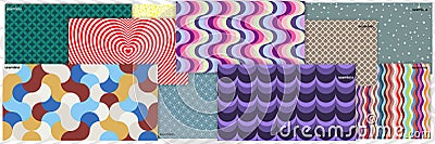 A set of geometric patterns. Vector Illustration