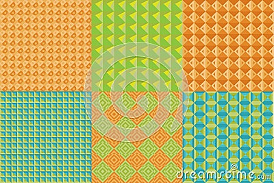 Set of geometric patterns Vector Illustration