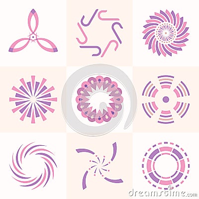 Set of geometric shapes. Vector Illustration