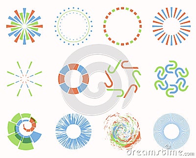 Set of geometric shapes. Vector Illustration