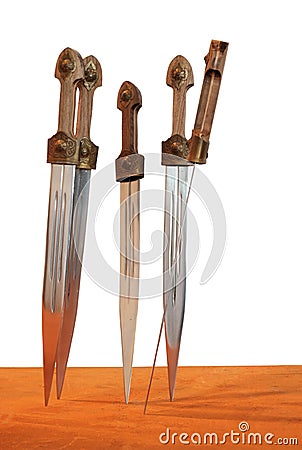 A set of Georgian daggers Stock Photo