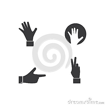 Set of Gesture Hand icon Vector Illustration