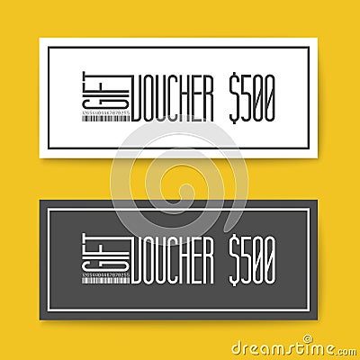 Set of gift (discount) voucher cards Vector Illustration