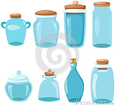 Set of glassware Vector Illustration