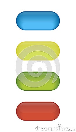 Set of glossy button icons for your design Vector Illustration