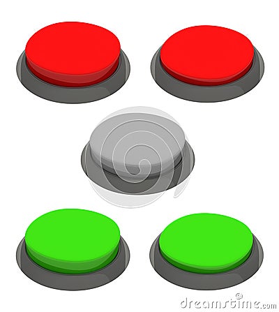 Set of glossy round buttons Stock Photo