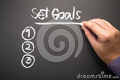 Set Goals Stock Photo