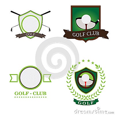 Set of golf emblems Vector Illustration