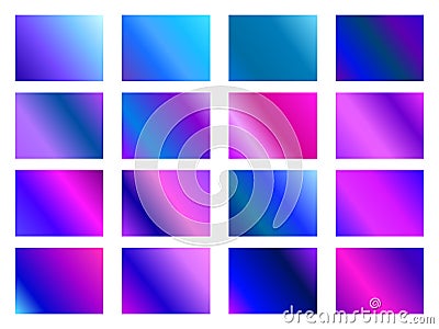 Set of gradient backgrounds. Blurred shades of purple, dark violet. Vector Vector Illustration