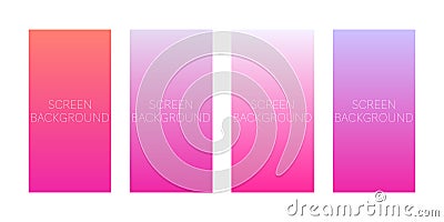 Set of gradient backgrounds for device screen Vector Illustration