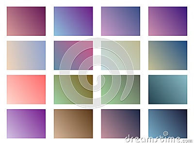 Set of gradient backgrounds. Soft color. Vector Vector Illustration