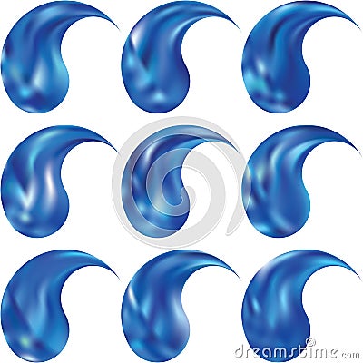 Set of gradient backgrounds with yin or yang Stock Photo