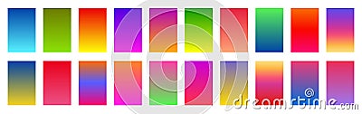 Set gradient colorful backgrounds. Abstract minimal vertical backdrops card for banners, social media stories, set multicolor Vector Illustration