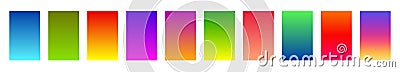 Set gradient colorful backgrounds. Abstract minimal vertical backdrops card for banners, social media stories - vector Vector Illustration