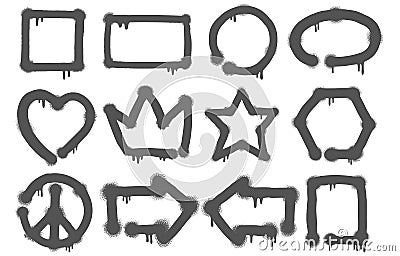 Set of graffiti doodles and sketches Vector Illustration