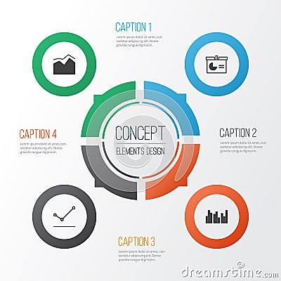 Set Of Graphs, Diagrams And Statistics Icons. Premium Quality Symbol Collection. Icons Can Be Used For Web, App And UI Vector Illustration