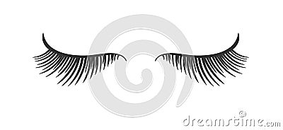 Set for growing the eyelashes, professional makeup Vector Illustration