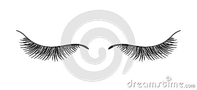 Set for growing the eyelashes, professional makeup Vector Illustration