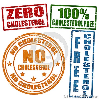 No cholesterol stamps Vector Illustration