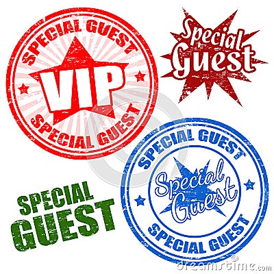 Special guest stamps Vector Illustration