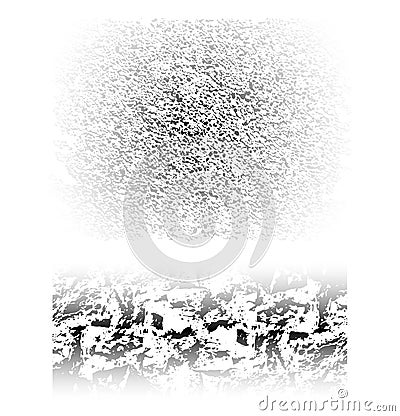 Set of grunge scuffs, scratches and halftone. Vector Illustration