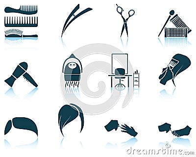 Set of hairdresser icon Vector Illustration