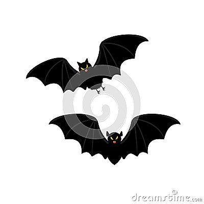 Set of Halloween bats. Vector Illustration