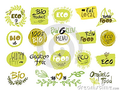 Set of hand drawn sketch which relate with ecology and nature. Vector Cartoon Illustration