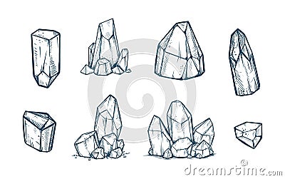 Vector Crystals Illustraion Vector Illustration