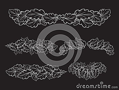 Set of hand drawn vector decorative elements for design. Vector Illustration