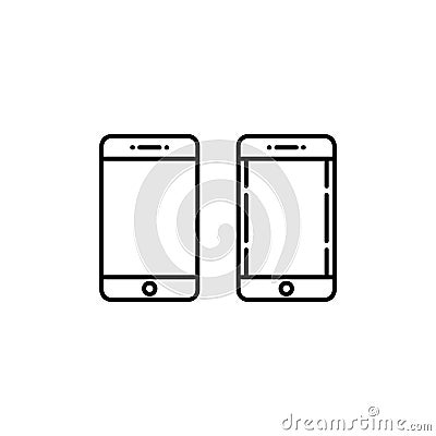 Set of handphone icon vector template Vector Illustration
