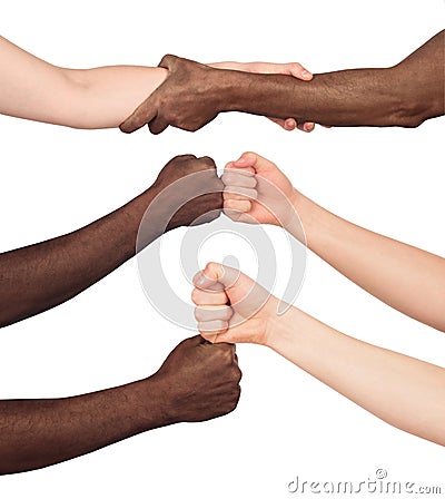 Set of handshakes Stock Photo