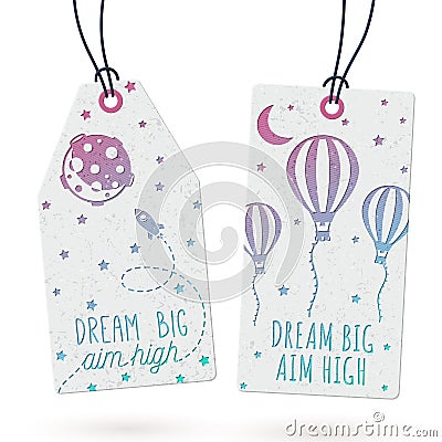 Set of Hang Tags Vector Illustration