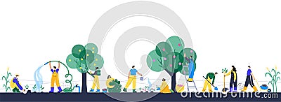 Garden work concept Vector Illustration