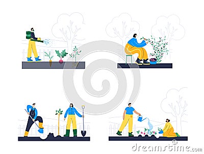 Garden work concept Vector Illustration