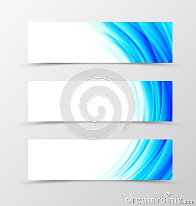 Set of header banner dynamic design Vector Illustration