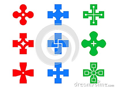 Set of Heal and cure icon, vector art Vector Illustration