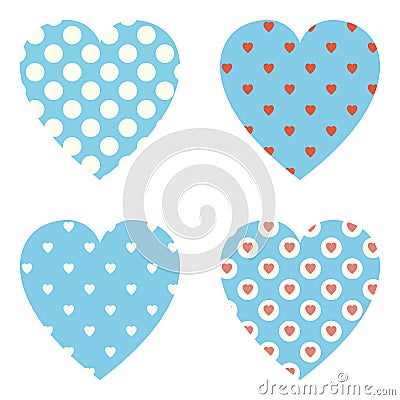 Set of hearts Vector Illustration