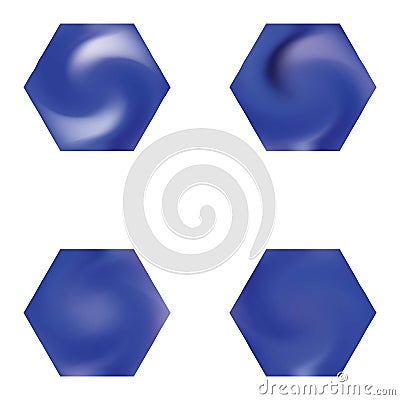 Set of hexagonal chromatic backgrounds Stock Photo