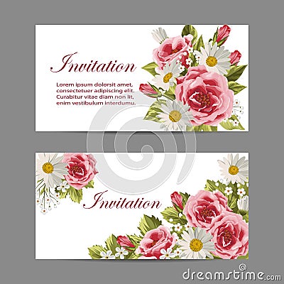 Set of horizontal banners Vector Illustration