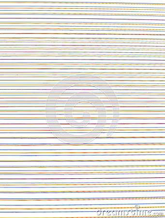 Set of horizontal irregular unsmooth colored lines on a white background Stock Photo