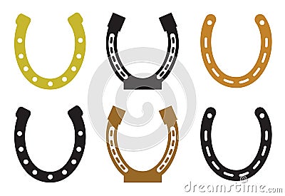 Set of horseshoe Vector Illustration