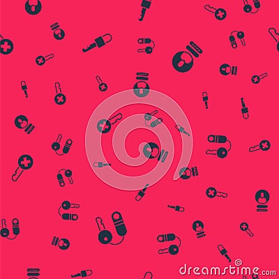 Set House with key, Locked, Wrong and Create account screen on seamless pattern. Vector Vector Illustration
