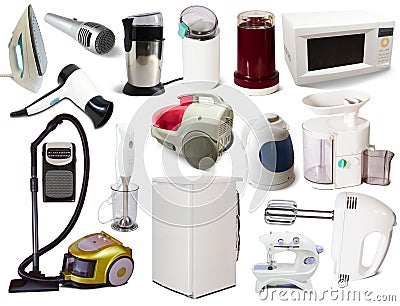 Set of household appliances Stock Photo